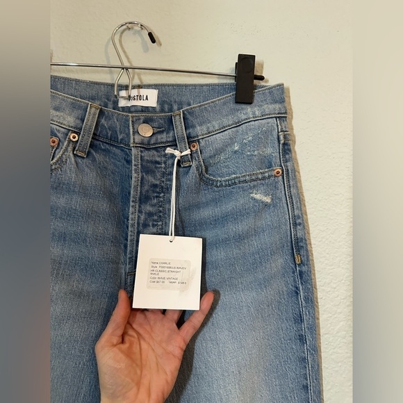 Charlie High Rise Classic Straight Ankle Jean - Wave Vintage - Picture 6 of 13